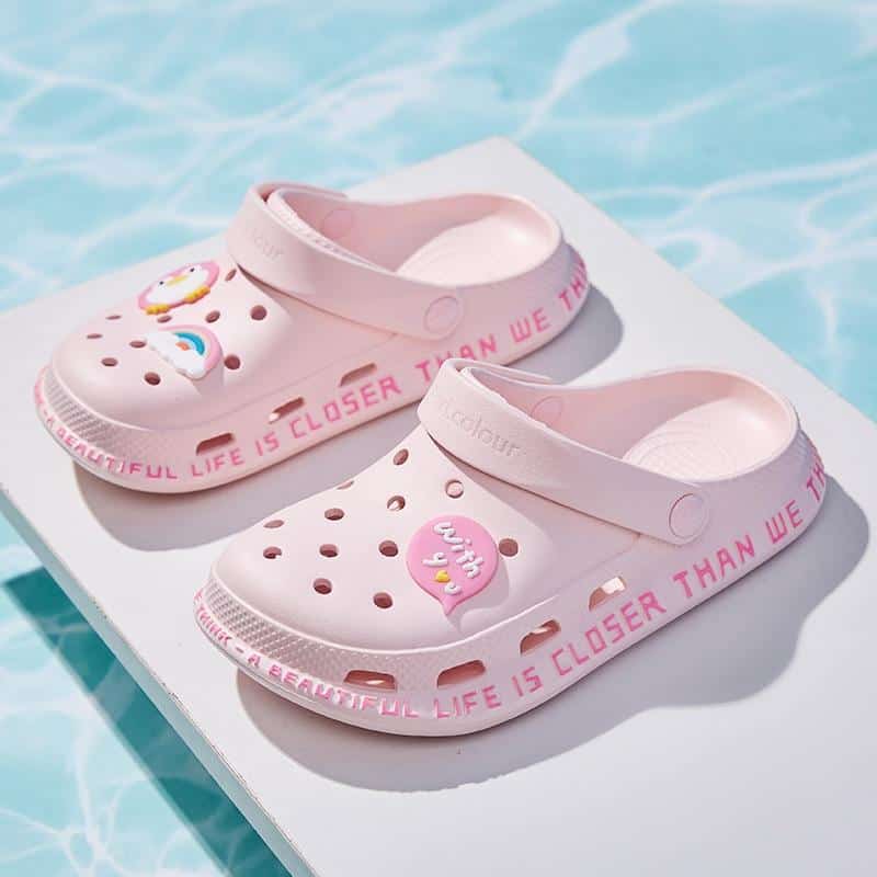 Pinky Cute Hole Shoes Crocs Clog Gifts For Women  Birthday Shoes Gifts For Daughter Mothers day